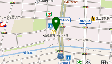 マクドナルド 南堀江関西スーパー店の地図画像
