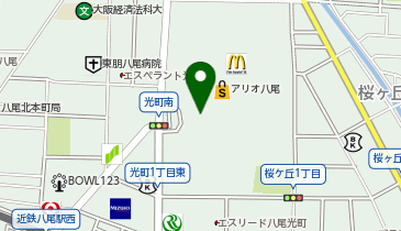 マクドナルド 八尾アリオ店の地図画像