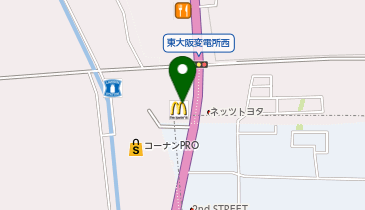 マクドナルド 外環大東店の地図画像