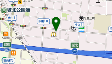 マクドナルド 赤川店の地図画像