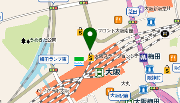マクドナルド ルクア大阪店の地図画像