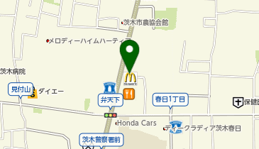 マクドナルド 茨木春日店の地図画像