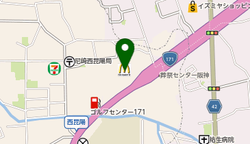 マクドナルド 171西昆陽店の地図画像