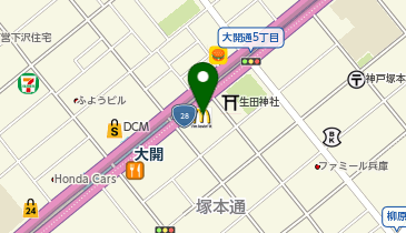 マクドナルド 神戸大開通店の地図画像