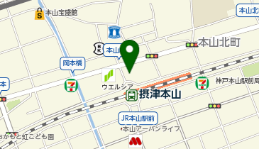 マクドナルド 摂津本山店の地図画像