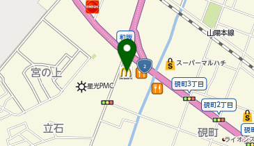 マクドナルド 2号線明石店の地図画像