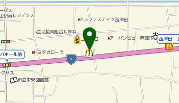マクドナルド 9号線松江店の地図画像