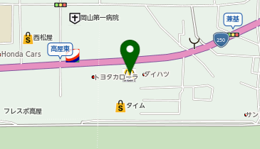 マクドナルド 岡山高屋店の地図画像
