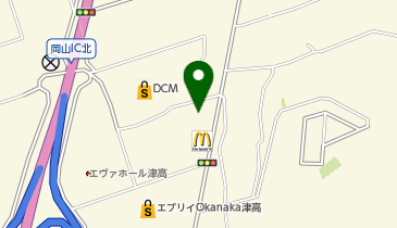 マクドナルド 53号津高店の地図画像