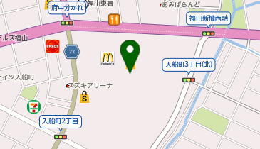 マクドナルド 福山ポートプラザ店の地図画像