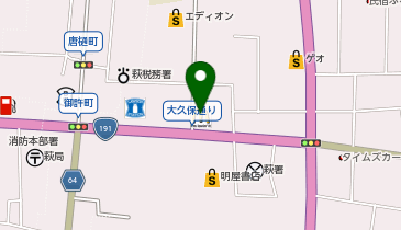マクドナルド 191萩店の地図画像