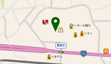 マクドナルド イオンモール綾川店の地図画像