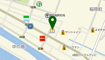 マクドナルド 高知稲荷町店の地図画像