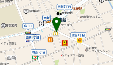 マクドナルド 西新店の地図画像