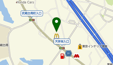 マクドナルド 天拝坂店の地図画像