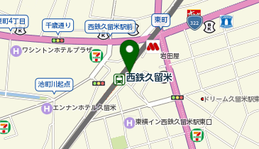 マクドナルド 西鉄久留米駅店の地図画像
