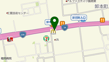 マクドナルド 34号佐賀店の地図画像