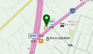 マクドナルド 熊本東バイパス店の地図画像