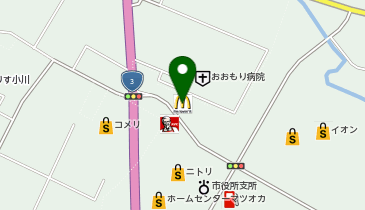 マクドナルド 3号線小川町店の地図画像