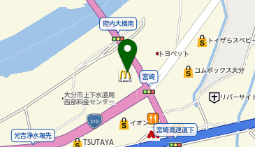 マクドナルド 府内大橋店の地図画像