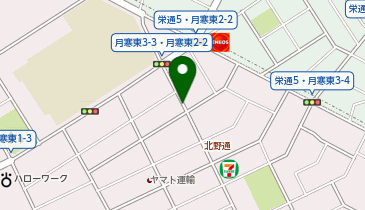 全日食チェーン キテネ食品館月寒店の地図画像