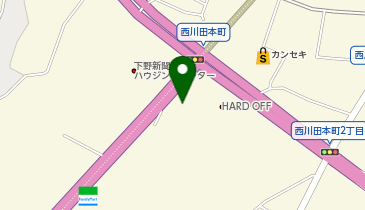 ハードオフ宇都宮西川田店の地図画像