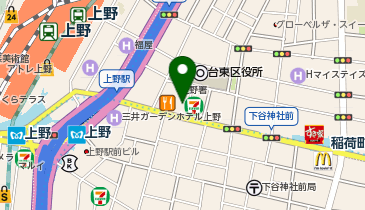 アイサポ上野店の地図画像