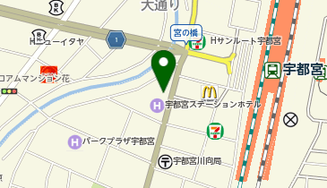 アイサポ宇都宮駅前通り店の地図画像