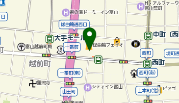 おたからや 総曲輪フェリオ店の地図画像