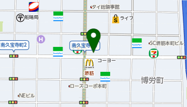 おたからや 南船場店の地図画像