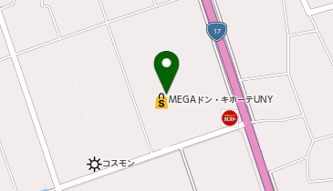 おたからや MEGAドン・キホーテUNY伊勢崎東店の地図画像