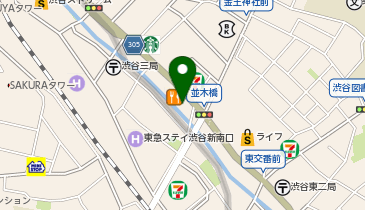 おたからや 並木橋明治通り店の地図画像