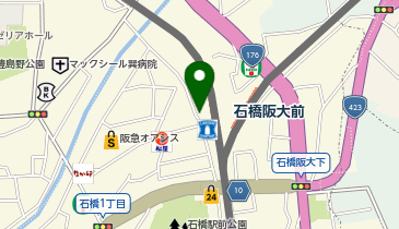 おたからや 阪急石橋阪大前駅店の地図画像