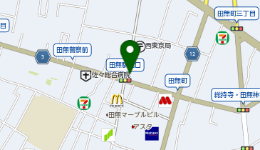 おたからや 田無店の地図画像