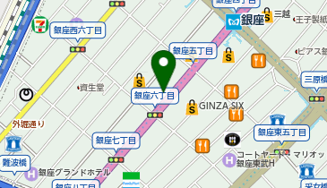 おたからや 銀座中央通り六丁目店の地図画像