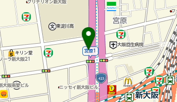 ピタットハウス新大阪中央店の地図画像