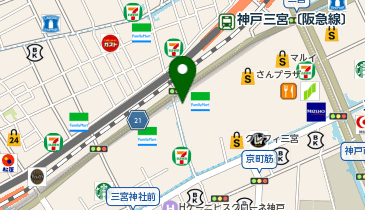 シモジマ 三宮店の地図画像