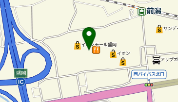 ゲームランドあそび王国ピーカーブー イオンモール盛岡店の地図画像