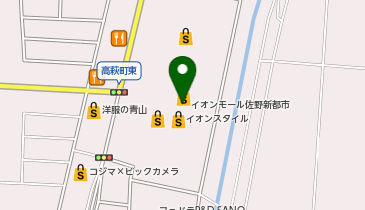 パセリハウス イオンモール佐野新都市店の地図画像