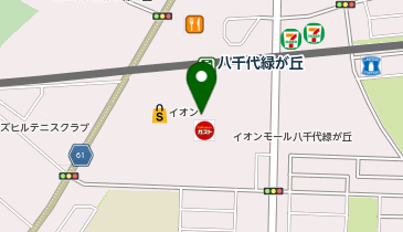クーキ イオンモール八千代緑が丘店の地図画像