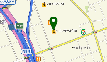 スタジオアリス イオンモール与野店の地図画像