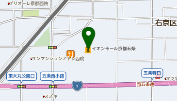 ユザワヤ イオンモール京都五条店の地図画像