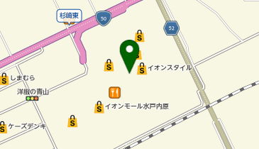 千本松牧場 イオンモール水戸内原店の地図画像