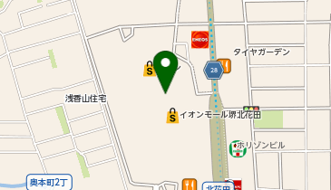 クリーニングルビー イオンモール堺北花田店の地図画像