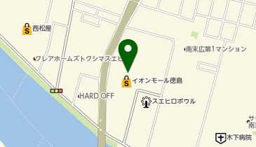 テレビトクシマ イオンモール徳島店の地図画像