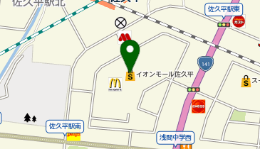 昭和西川 イオンモール佐久平店の地図画像
