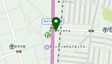 ハローストレージ牛久みどり野(旧名:牛久3)の地図画像