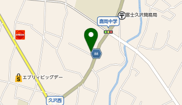 ハローバイクボックス富士市久沢の地図画像