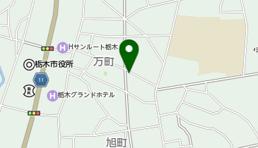 ハローバイクボックス栃木市万町の地図画像