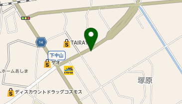 ハローストレージ筑西下中山の地図画像